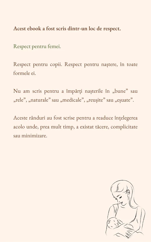 Pagină de început din Nașterea prin cezariană. Textul integral poate fi citit apăsând Mărește pagina.